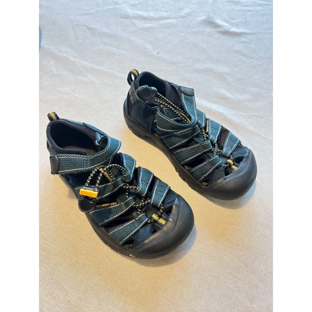 Keen Newport H2 Kids Waterproof Sandals Navy‎ Blue Yellow Size 1